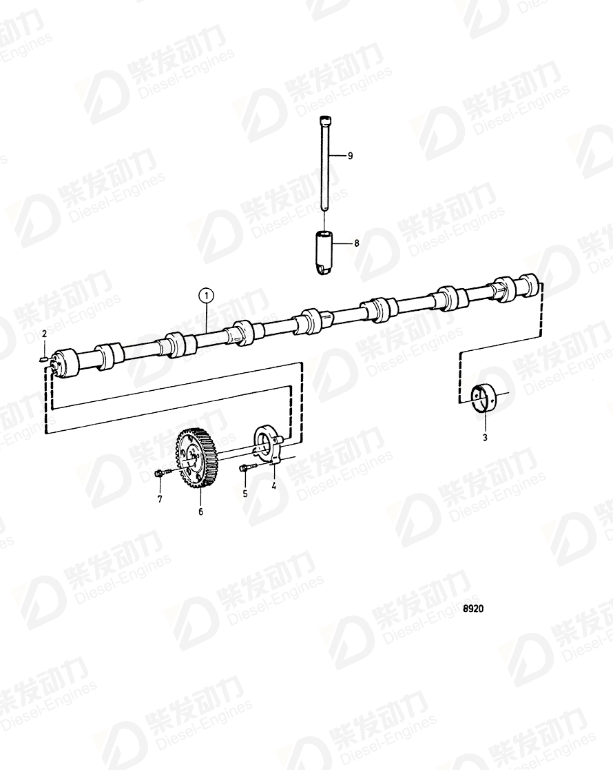 volvo penta Axial bearing 1543839 Drawing volvo penta Axial bearing 1543839 Drawing